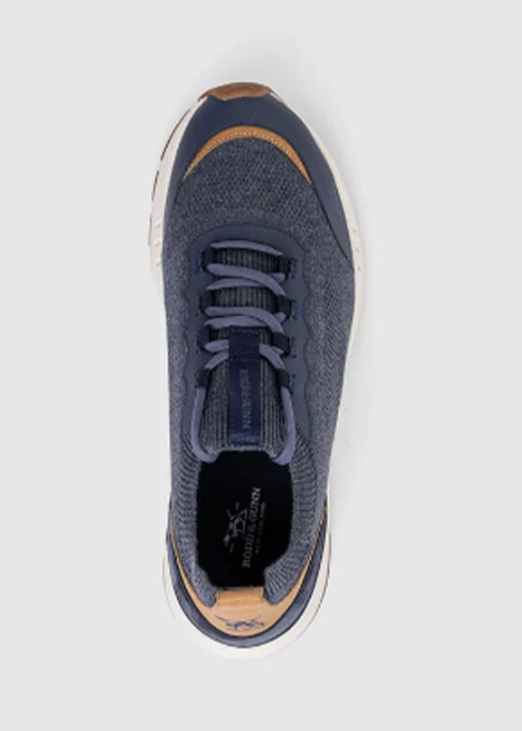 Rodd and Gunn Gunn-Runner Flow Sneaker | Denim - Jordan Lash Charleston