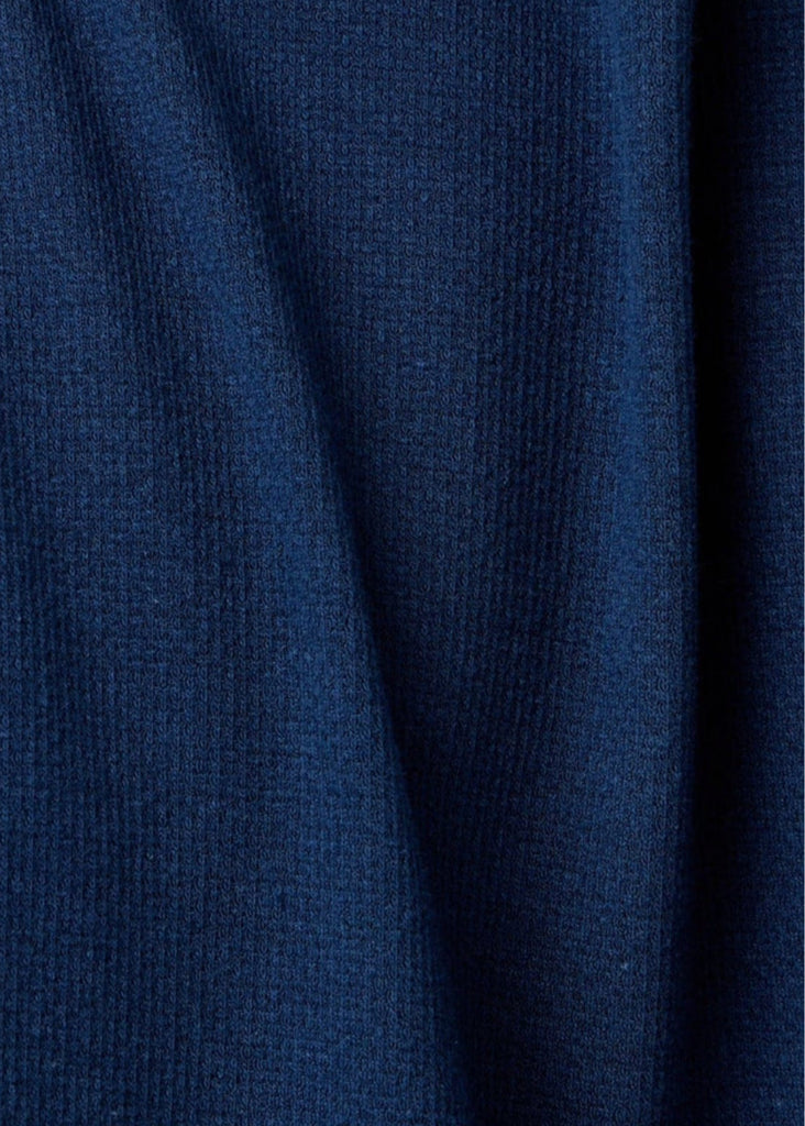 Stone Rose Long Sleeve Solid 3 Button Henley | Navy - Jordan Lash Charleston
