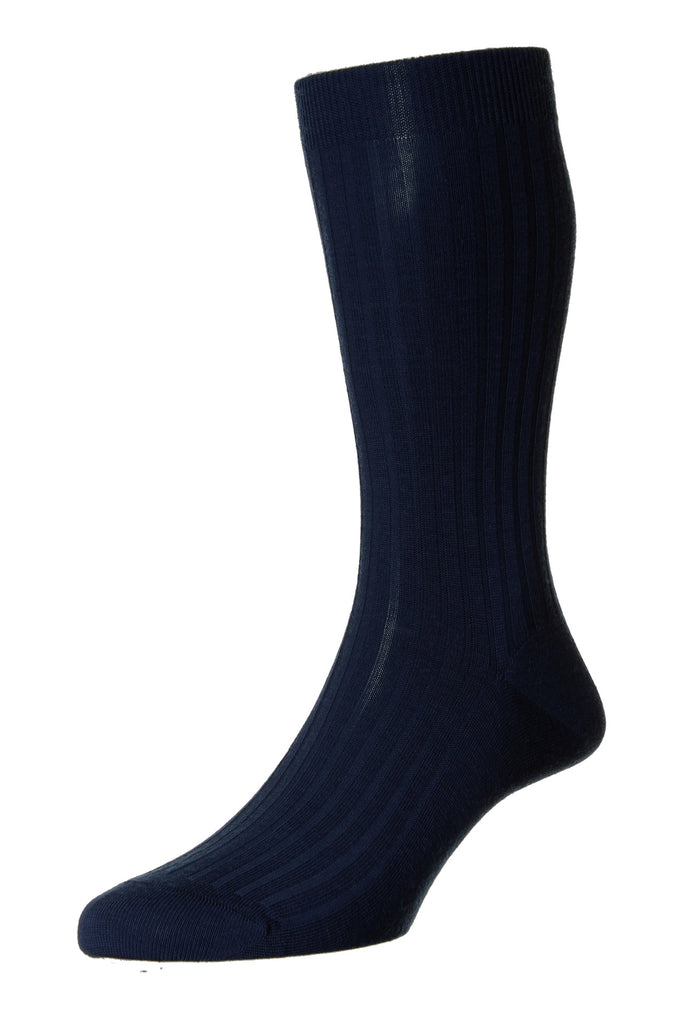 Pantherella Mens Laburnum Sock | Navy - Jordan Lash Charleston