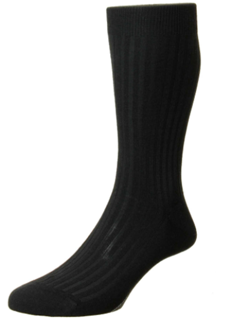 Pantherella Mens Laburnum Socks | Black - Jordan Lash Charleston