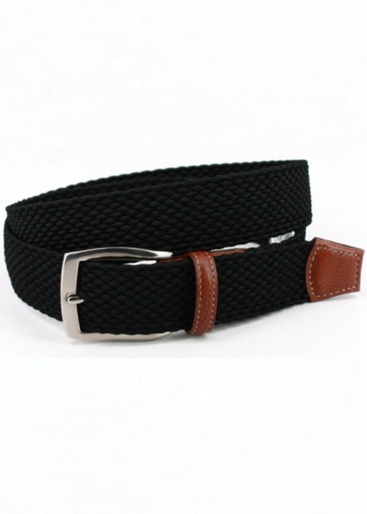 Torino 35mm Italian Stretch Nylon Belt | Black - Jordan Lash Charleston