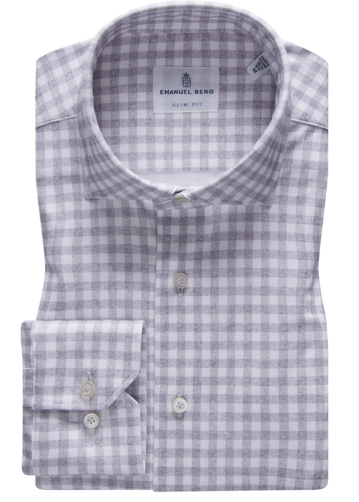 Emanuel Berg Modern 4Flex Stretch Knit Shirt | Grey - Jordan Lash Charleston