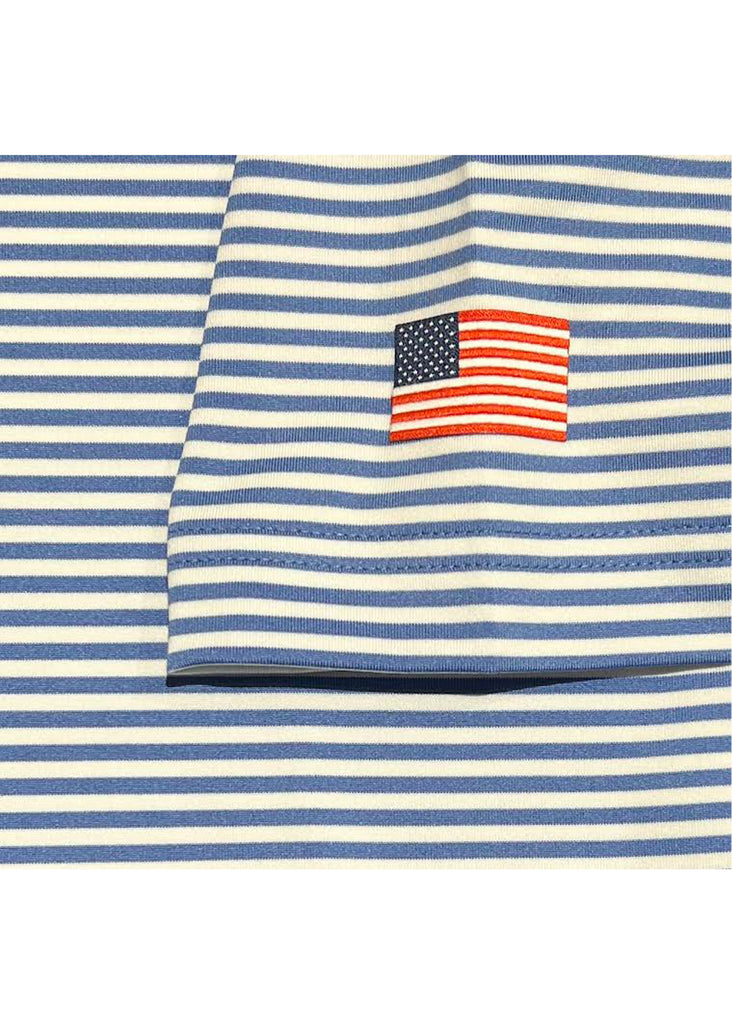 Fairway & Greene Men's USA Tiki Bar Stripe Jersey w/ Palmetto and USA Embroidery | Baltic and Thistle - Jordan Lash Charleston