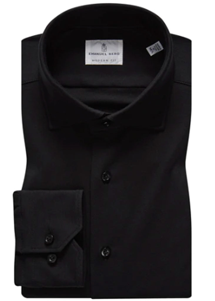 Emanuel Berg Modern 4Flex Stretch Knit Shirt | Black - Jordan Lash Charleston