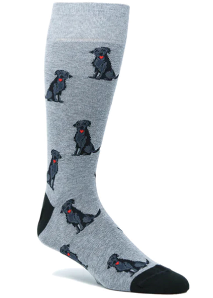 Ell & Atty Labrador Retriever Sock | Grey Heather - Jordan Lash Charleston