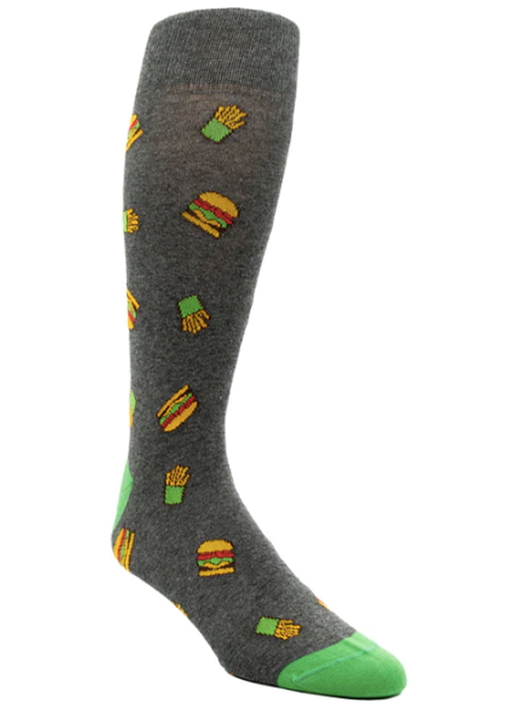 Ell & Atty Burgers and Fries Sock | Charcoal - Jordan Lash Charleston