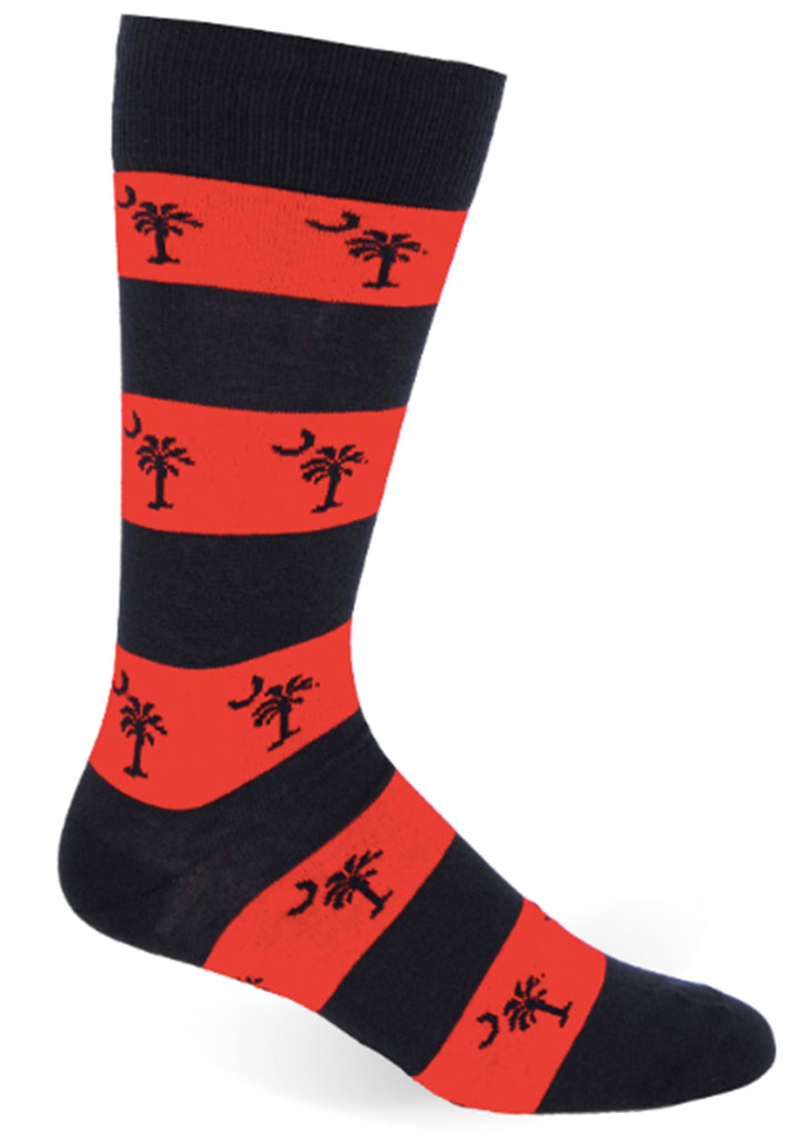 Palmetto Stripe Socks | Marine and Red - Jordan Lash Charleston