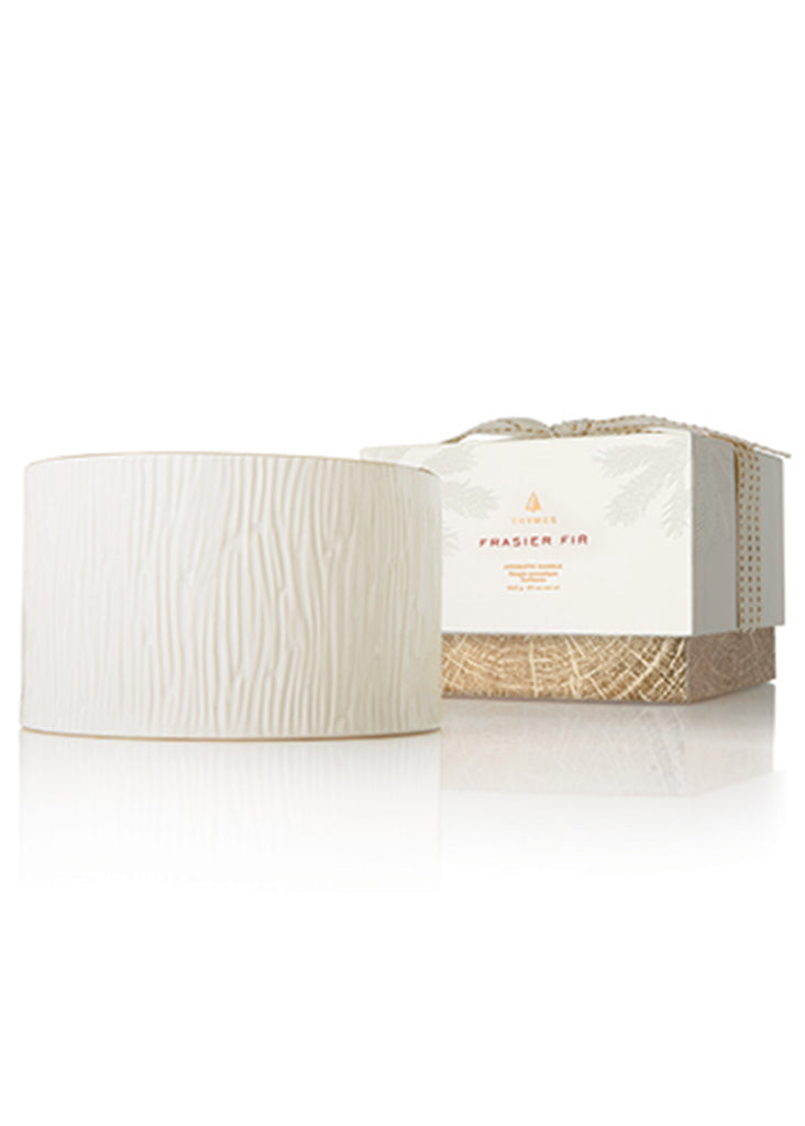 Thymes Frasier Fir Gilded Collection | Ceramic Poured Candle, 3-Wick - Jordan Lash Charleston
