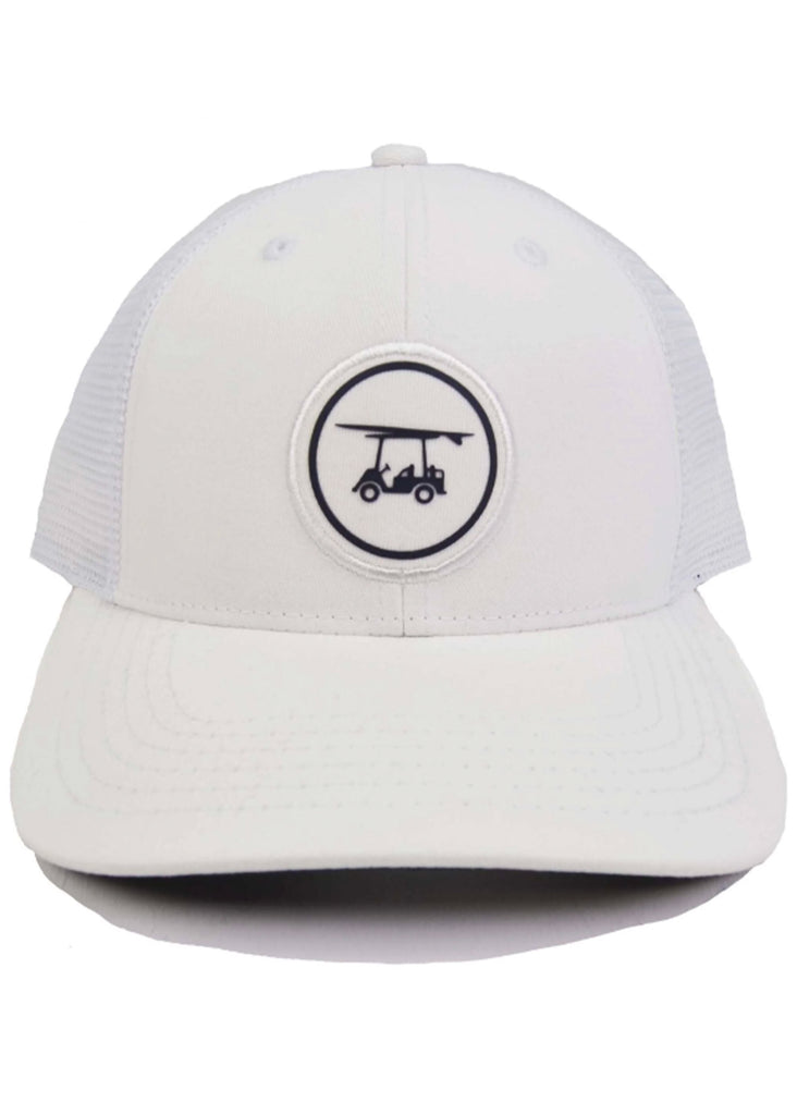Bald Head Blues Circle Logo Trucker Hat | White - Jordan Lash Charleston