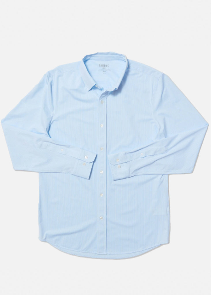 Rhone Commuter Slim Dress Shirt | Blue Stripe - Jordan Lash Charleston