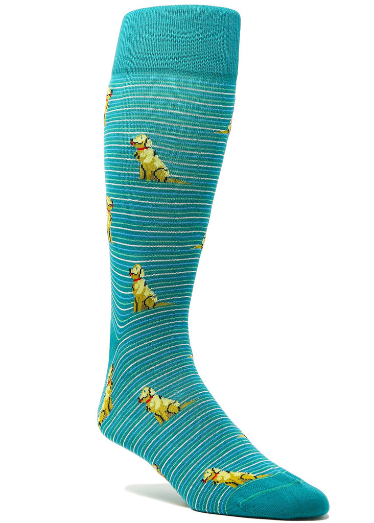 Ell & Atty Atticus Stripe Sock | Turquoise, Green, Blue and White - Jordan Lash Charleston