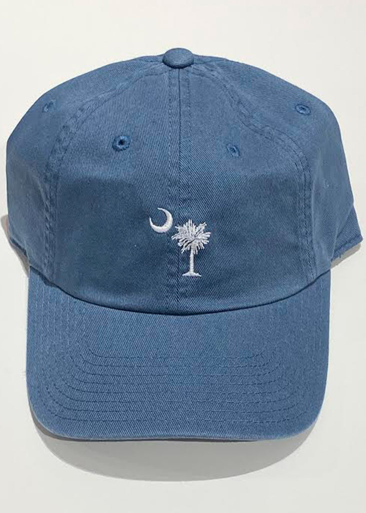 Jordan Lash Charleston Washed Slouch Embroidered Palmetto Hat | Breaker Blue - Jordan Lash Charleston