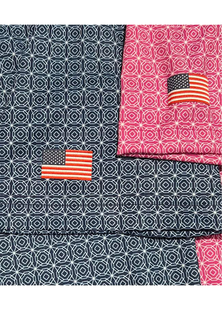 Fairway & Green Griffith Print Jacquard w/ Palmetto and USA Embroidery | Azalea - Jordan Lash Charleston