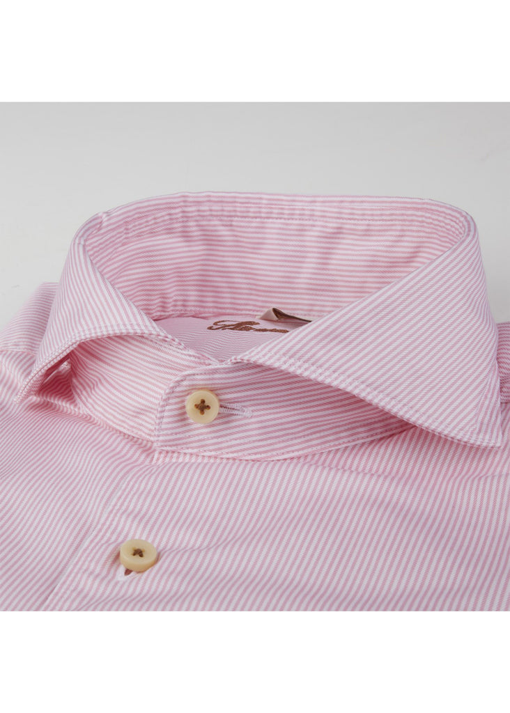 Stenstroms Casual Fitted Body Pinstriped Shirt | Pink - Jordan Lash Charleston