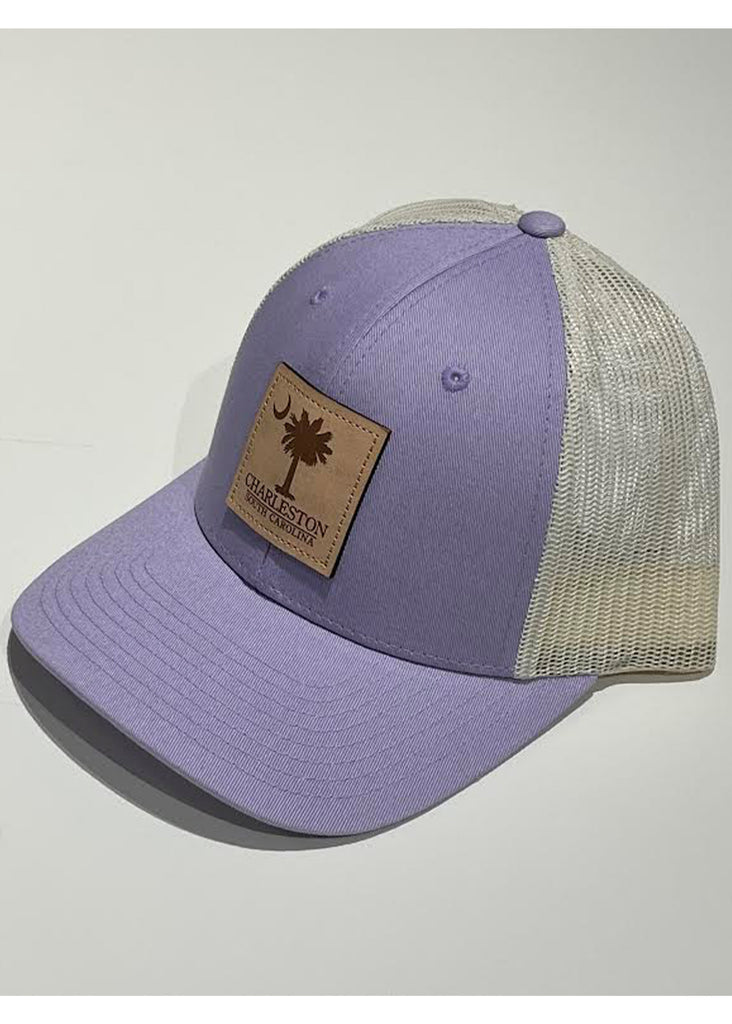 Jordan Lash Charleston Trucker Hat w/ Palmetto and Crescent Moon Leather Patch | Lilac and Birch - Jordan Lash Charleston