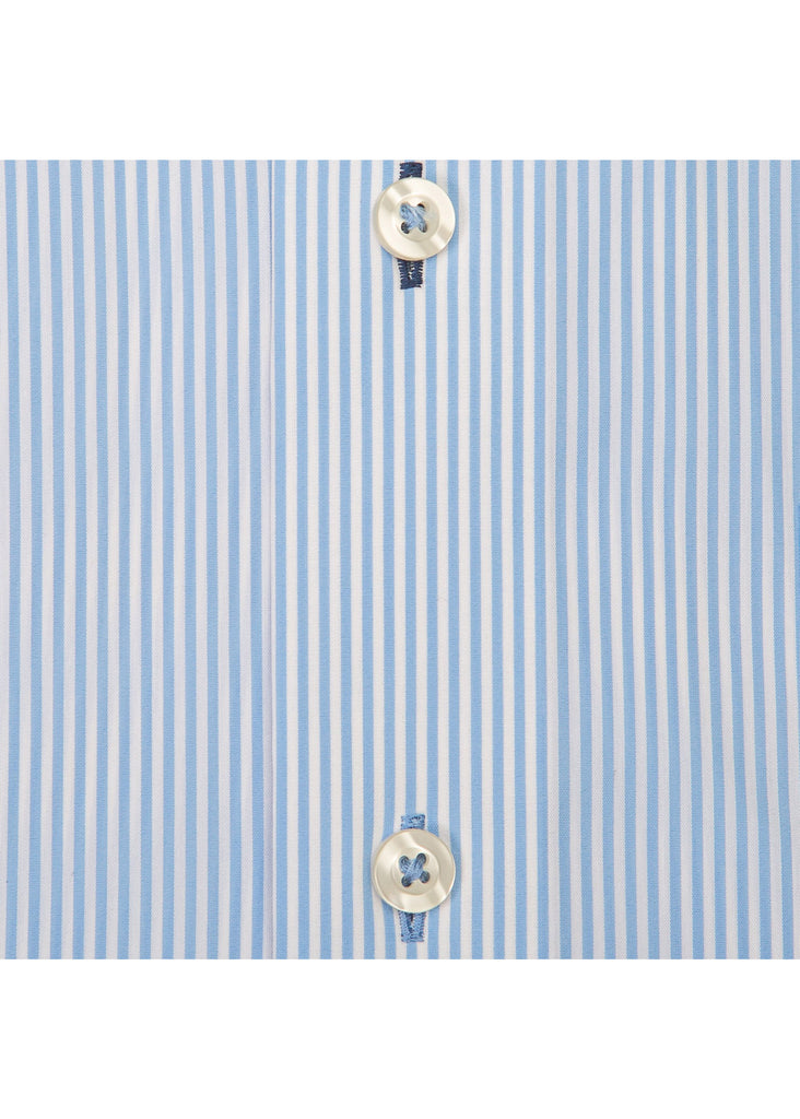 Onward Reserve Quad Tailored Fit Spread Collar Shirt | Light Blue and White - Jordan Lash Charleston