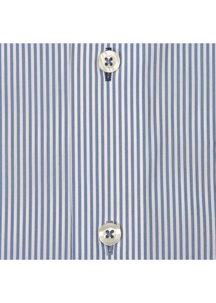 Onward Reserve Quad Tailored Fit Spread Collar Shirt | True Navy and White - Jordan Lash Charleston