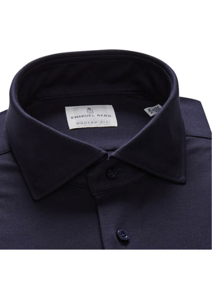 Emanuel Berg Modern 4Flex Stretch Knit Shirt | Navy - Jordan Lash Charleston