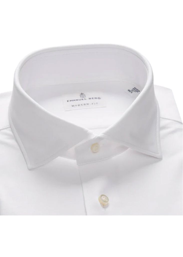 Emanuel Berg Modern 4Flex Stretch Knit Shirt | White - Jordan Lash Charleston
