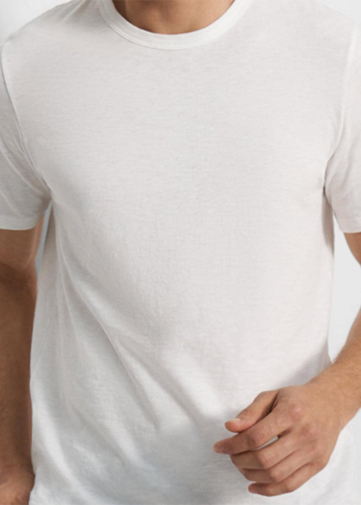 Theory Essential Tee in Cosmos Slub Cotton | White - Jordan Lash Charleston