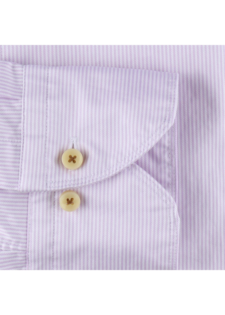 Stenstroms Fitted Body Casual Shirt | Pinstriped Purple - Jordan Lash Charleston
