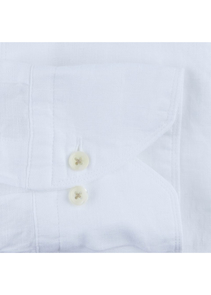 Stenstroms Fitted Body Casual Shirt | White Linen - Jordan Lash Charleston