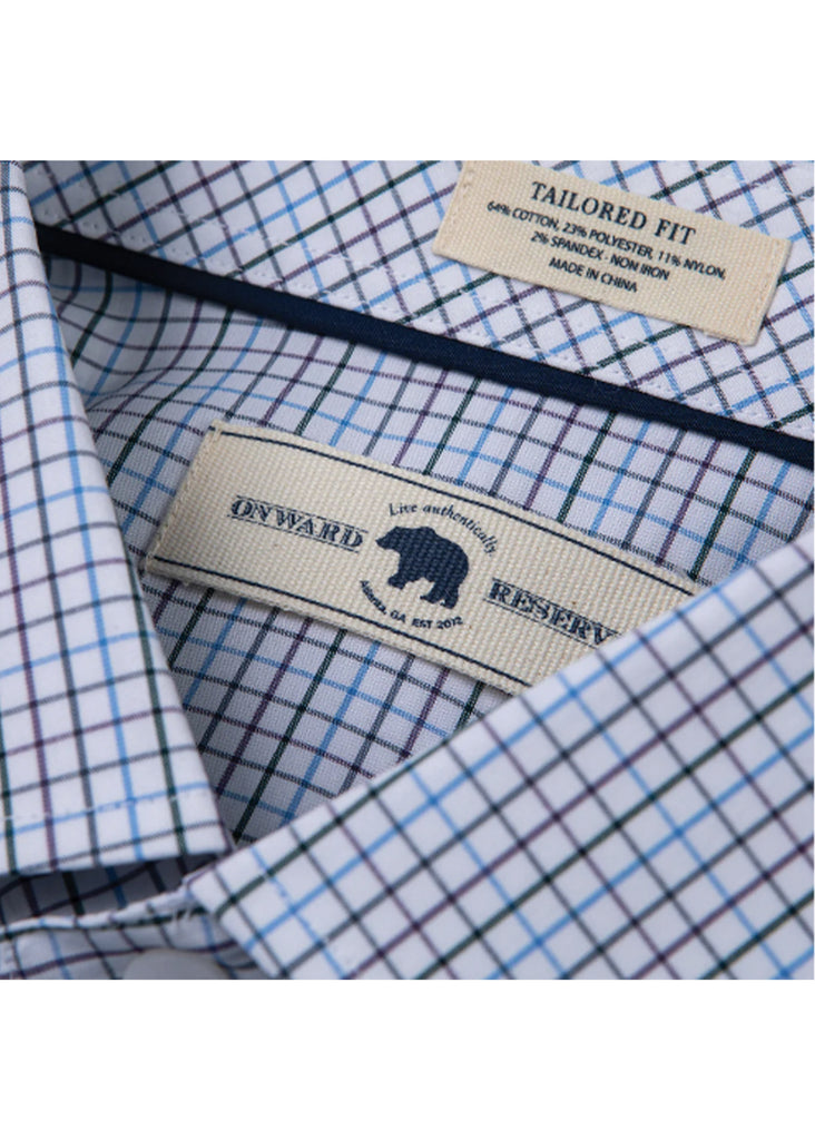 Onward Reserve Empire Quad Tailored Fit Spread Collar Shirt | Loganberry - Jordan Lash Charleston