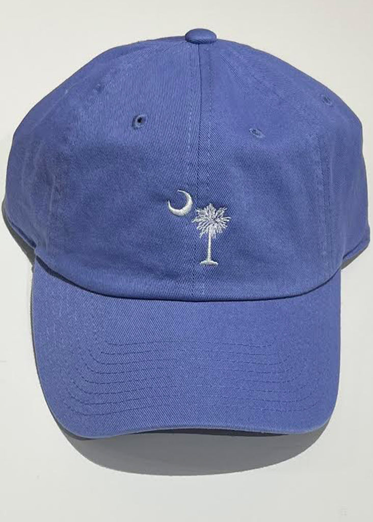 Jordan Lash Charleston Washed Slouch Embroidered Palmetto Hat | Colorado Blue - Jordan Lash Charleston