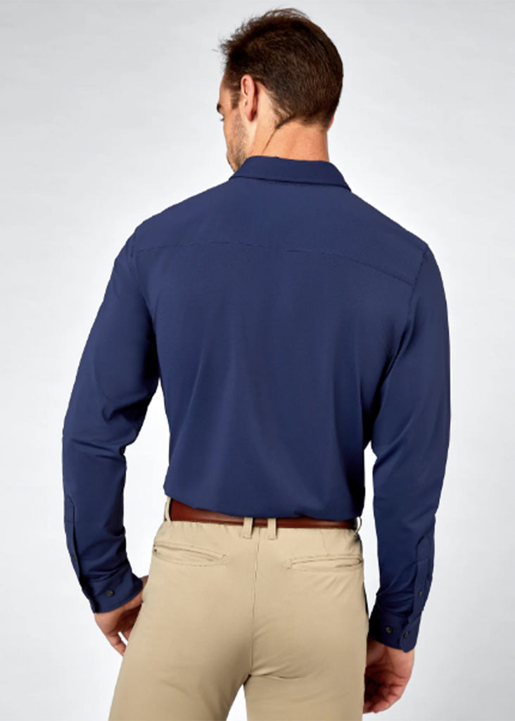 Rhone Commuter Slim Fit Shirt | Navy - Jordan Lash Charleston
