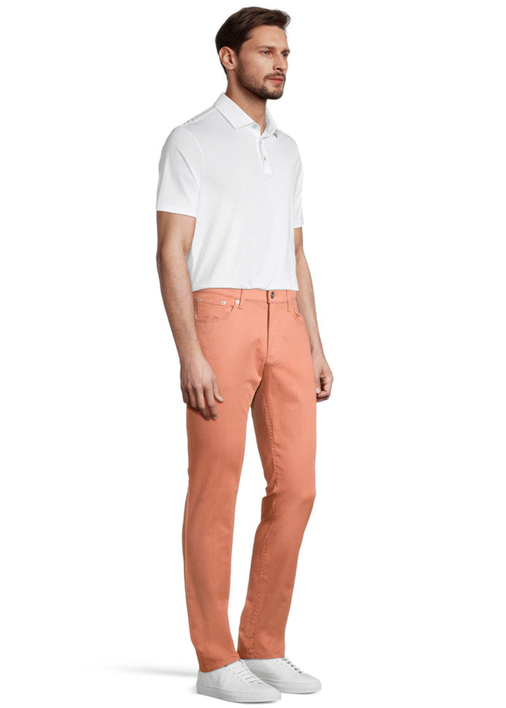 Brax Hi-Flex Light Chuck 5 Pocket Pant | Peach - Jordan Lash Charleston