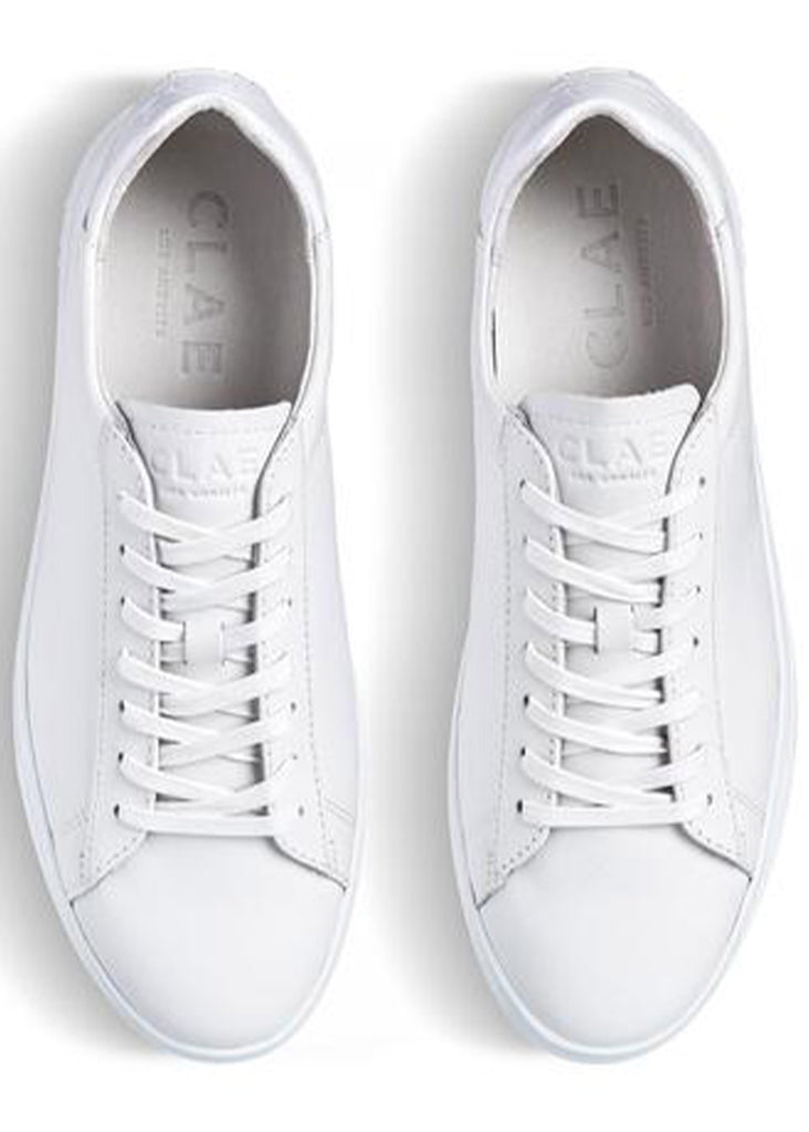 CLAE Bradley Shoe | Triple White Leather - Jordan Lash Charleston