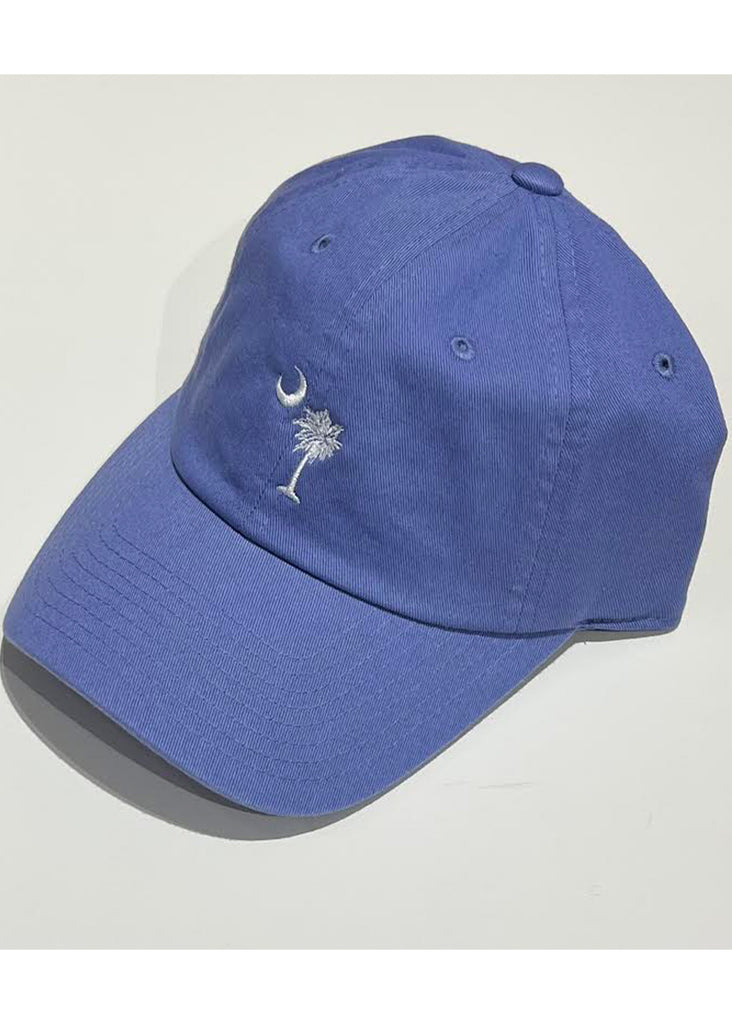 Jordan Lash Charleston Washed Slouch Embroidered Palmetto Hat | Colorado Blue - Jordan Lash Charleston