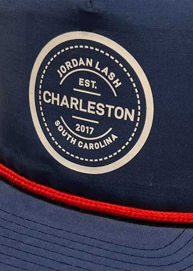 Jordan Lash Charleston EST. 2017 Hat | Navy w/ Red Rope - Jordan Lash Charleston