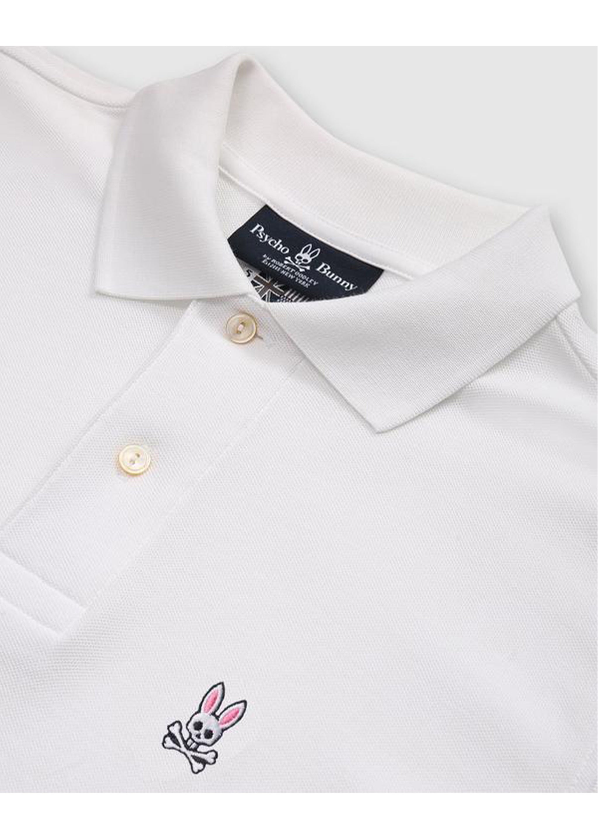 Psycho Bunny Mens Classic Polo | White – Jordan Lash Charleston