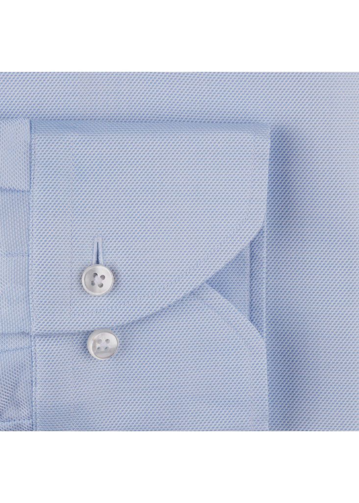Stenstroms Light Blue Textured Fitted Body Shirt - Jordan Lash Charleston