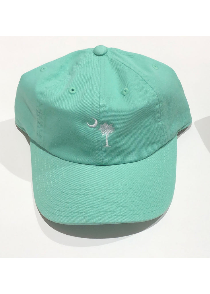 Washed Slouch Embroidered Palmetto Hat | Mint - Jordan Lash Charleston
