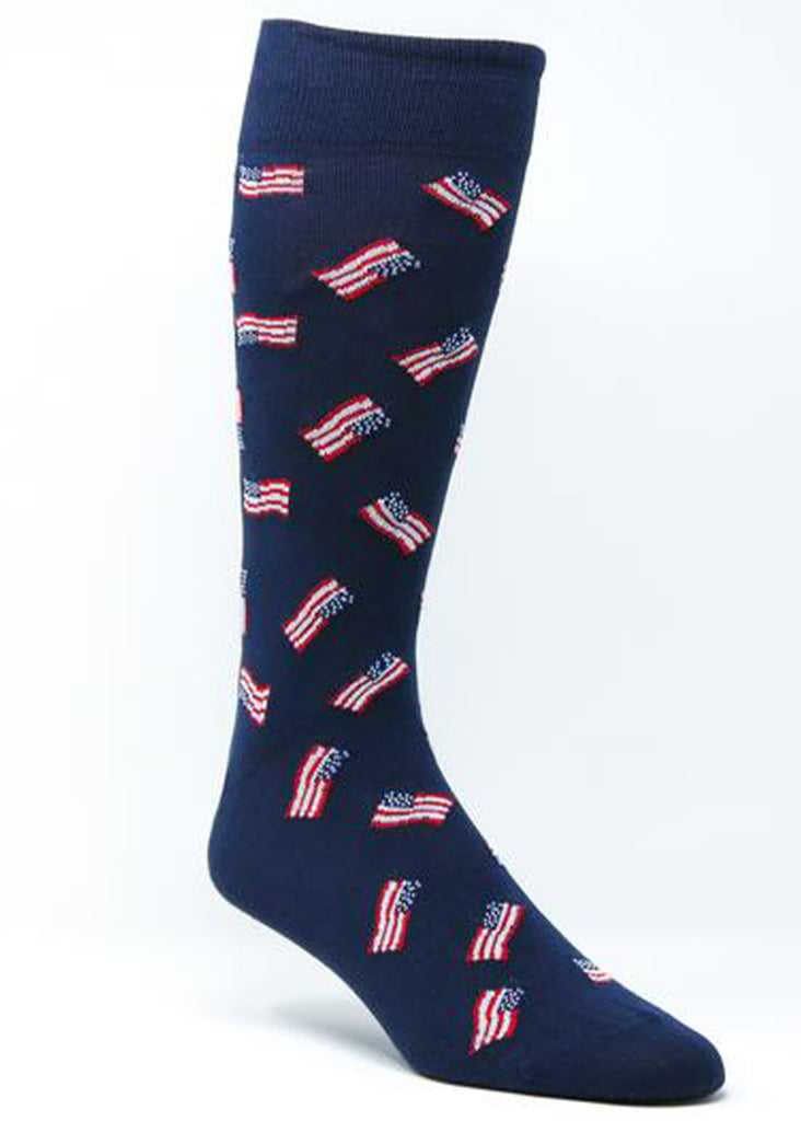 Ell & Atty American Flags Sock | Navy - Jordan Lash Charleston