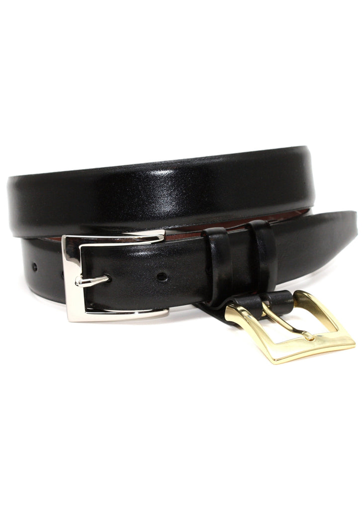Torino Italian Calf Skin Leather Belt | Black - Jordan Lash Charleston