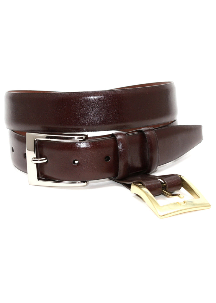 Torino Italian Calf Skin Leather Belt | Brown - Jordan Lash Charleston