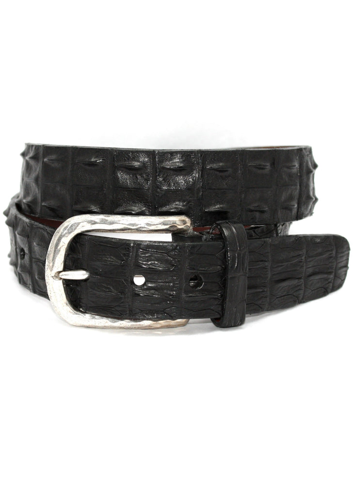 Torino Hornback Crocodile Belt | Black - Jordan Lash Charleston