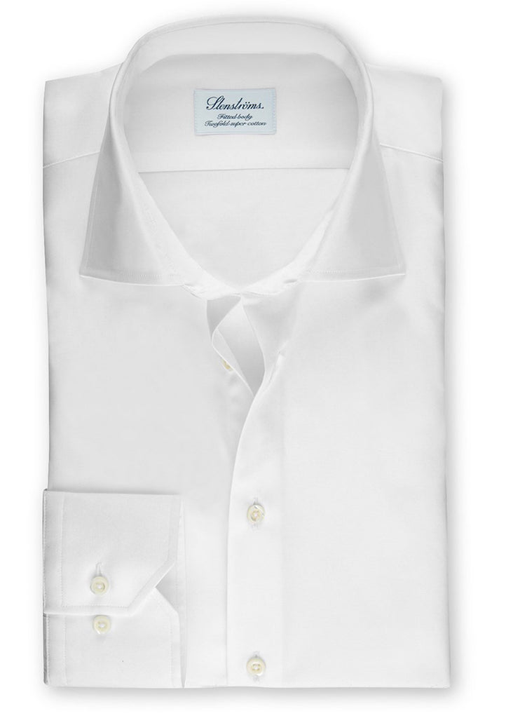 Stenstroms White Fitted Body Shirt In Superior Twill - Jordan Lash Charleston